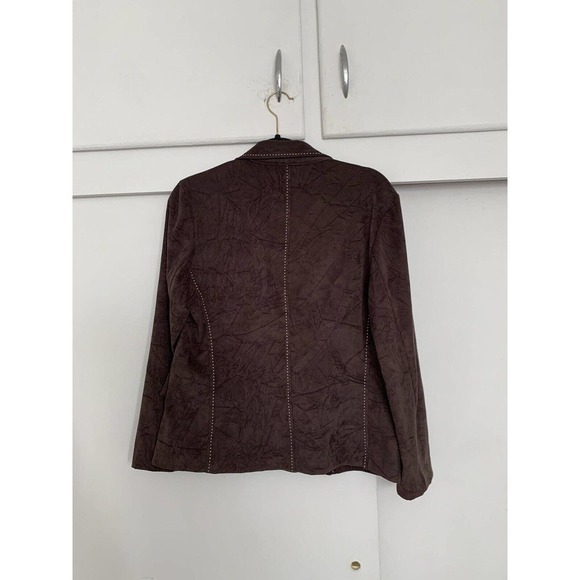 Women's Courtenay Stretch Career Blazer Jacket Brown Size 8p - Picture 7 of 7